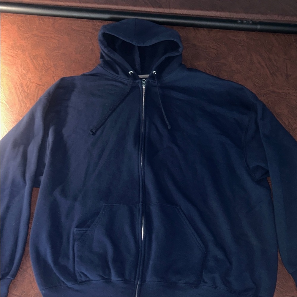 Fruit of the Loom Men's Zip-Up Hoodie - Deep Blue